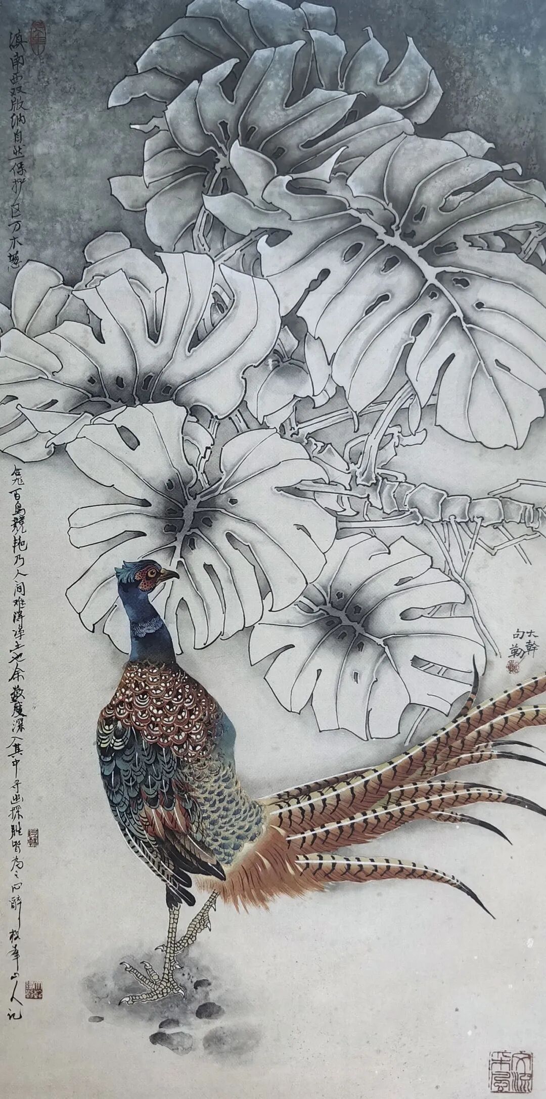 中国古美術・純手描き三尺画芯竹子図・水墨画・鄭板橋印款・書道・肉筆・带水印・宣紙 郑大干| 诗心澄怀 墨语寄情——中国当代书画名家品鉴展